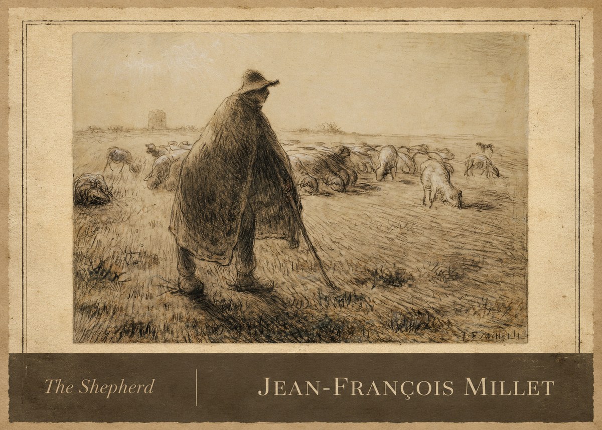 Jean-François Millet The Shepherd No3 - Poster