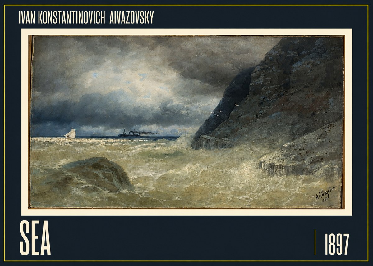Ivan Konstantinovich Aivazovsky Sea No1 - Poster