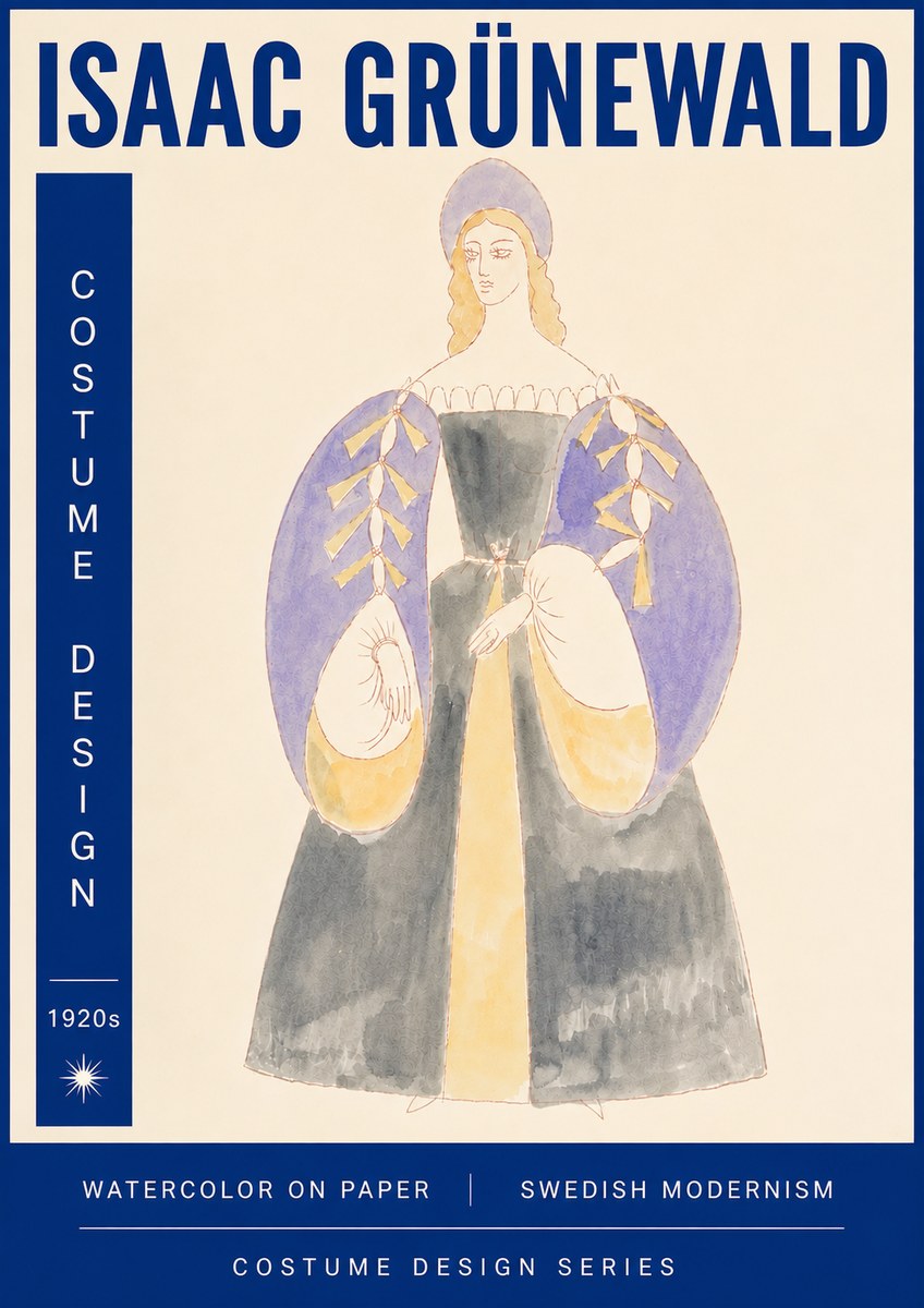 Isaac Grünewald Costume Design XIV No6 - Poster