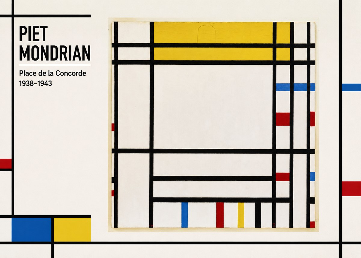 Piet Mondrian Place De La Concorde No1 - Poster