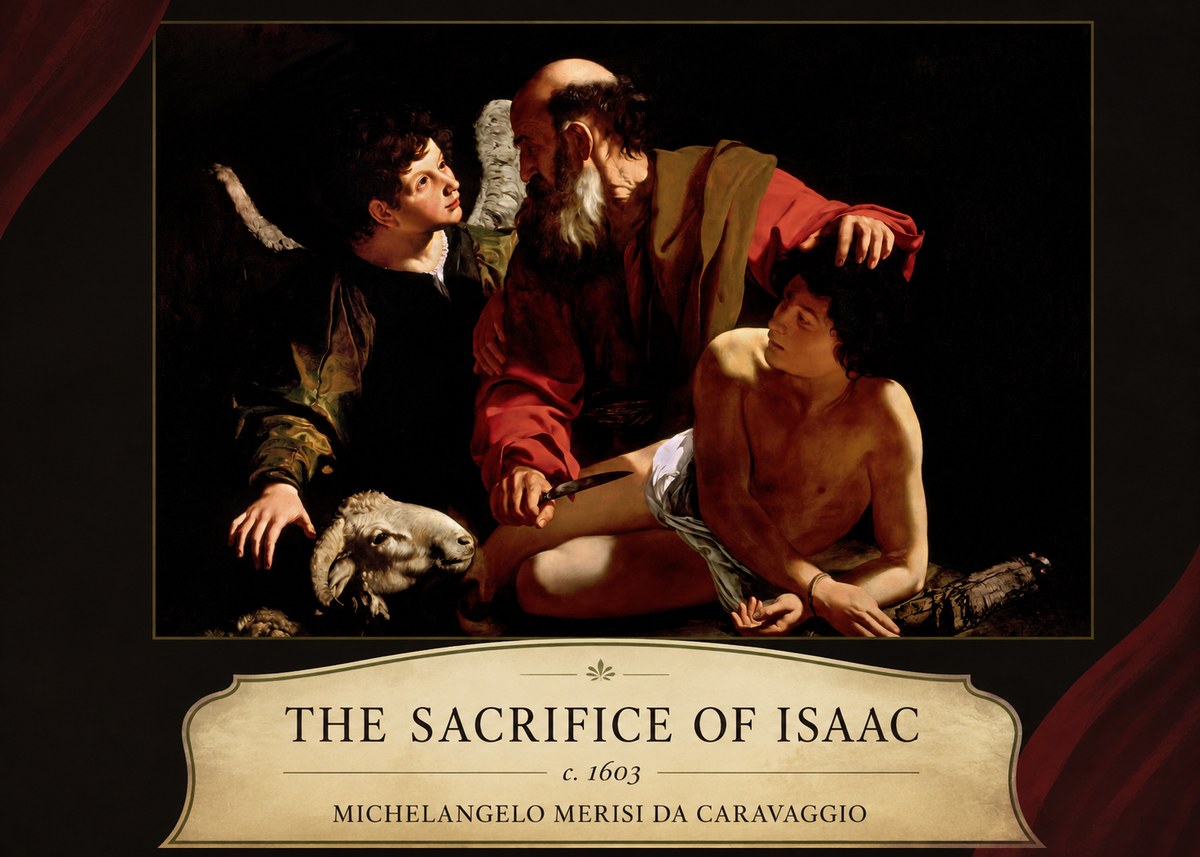 Michelangelo Merisi da Caravaggio The Sacrifice of Isaac III No4 - Poster