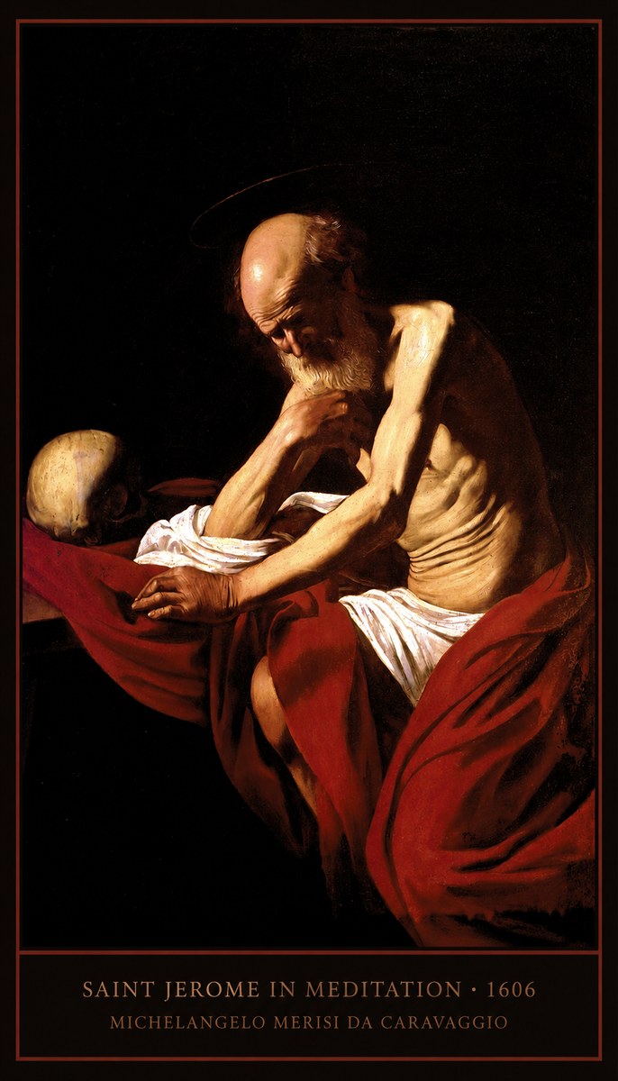 Michelangelo Merisi da Caravaggio Saint Jerome in Meditation I No4 - Poster