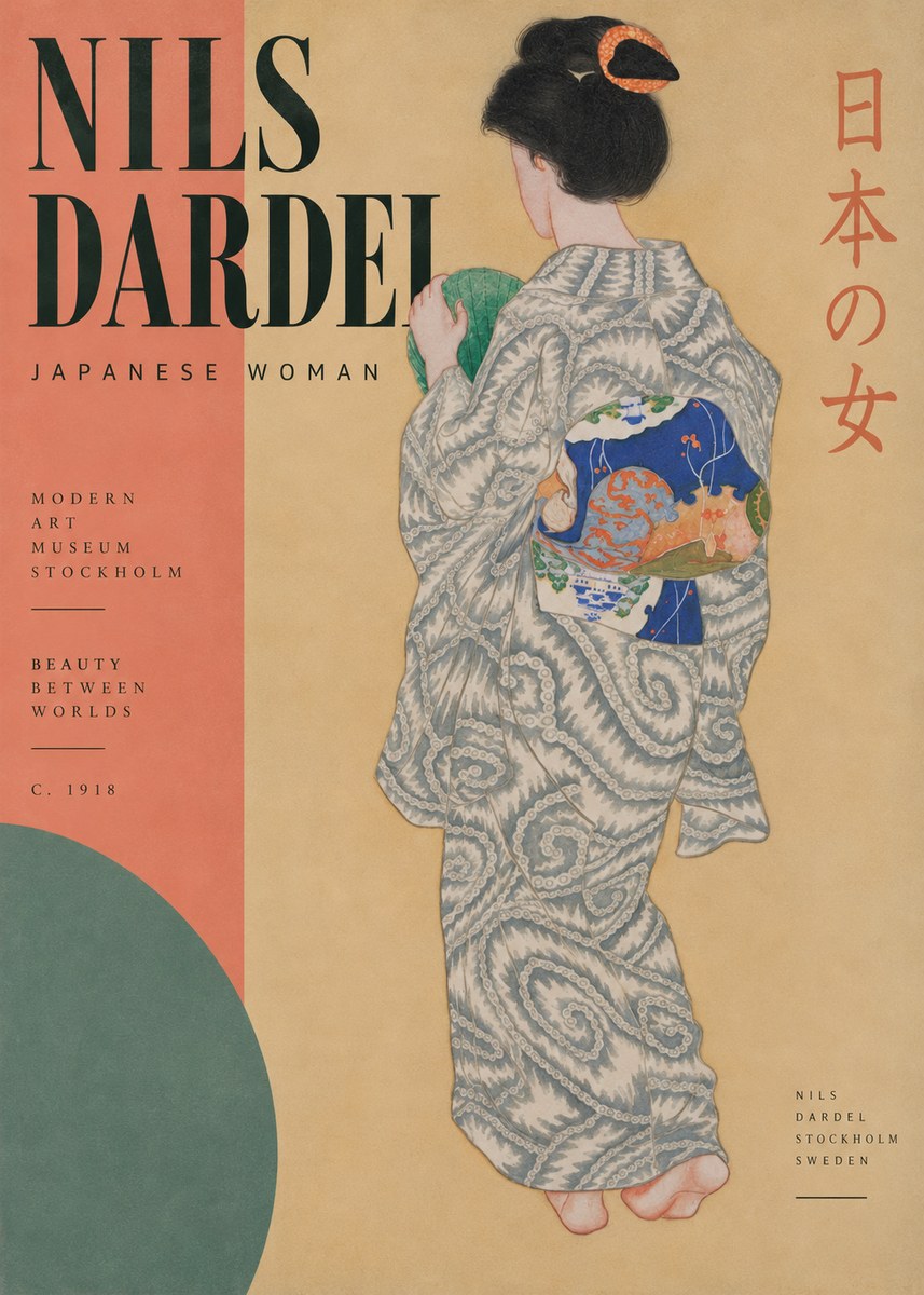 Nils Dardel Japanese Woman No2 - Poster