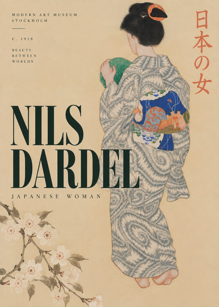 Nils Dardel Japanese Woman No4 - Poster
