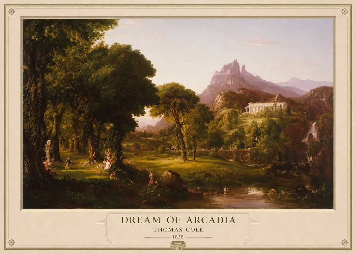 Thomas Cole The Dream of Arcadia No2 - Poster