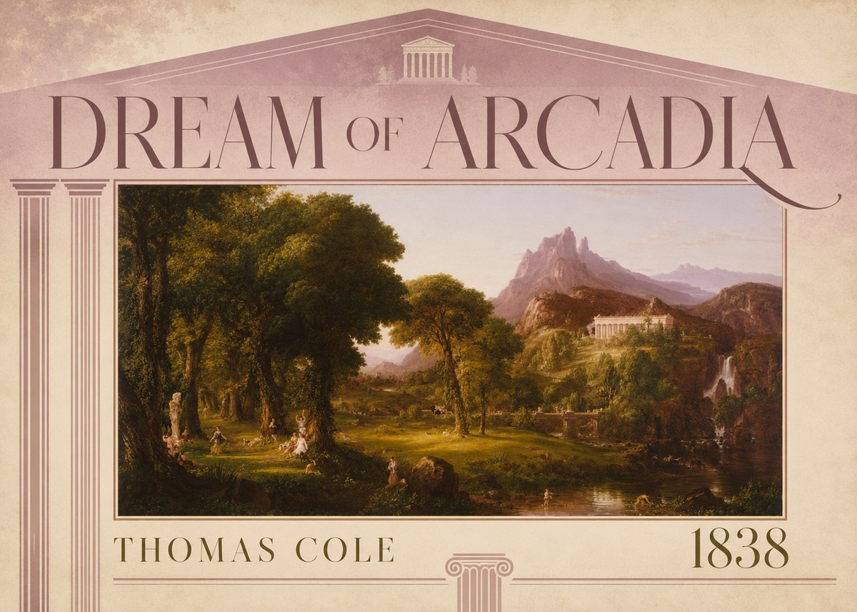 Thomas Cole The Dream of Arcadia No4 - Poster
