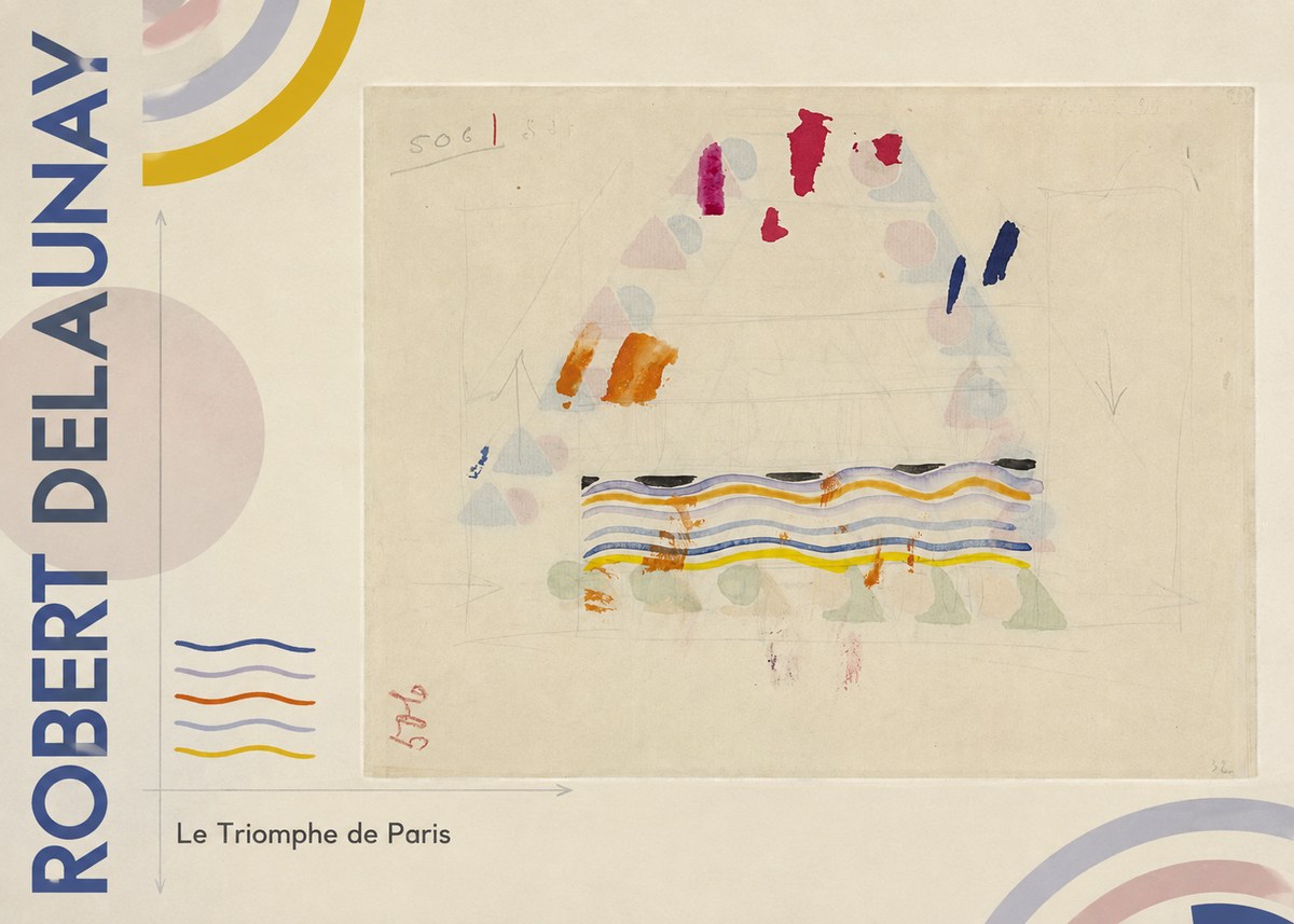 Robert Delaunay Le Triomphe De Paris V No5 - Poster