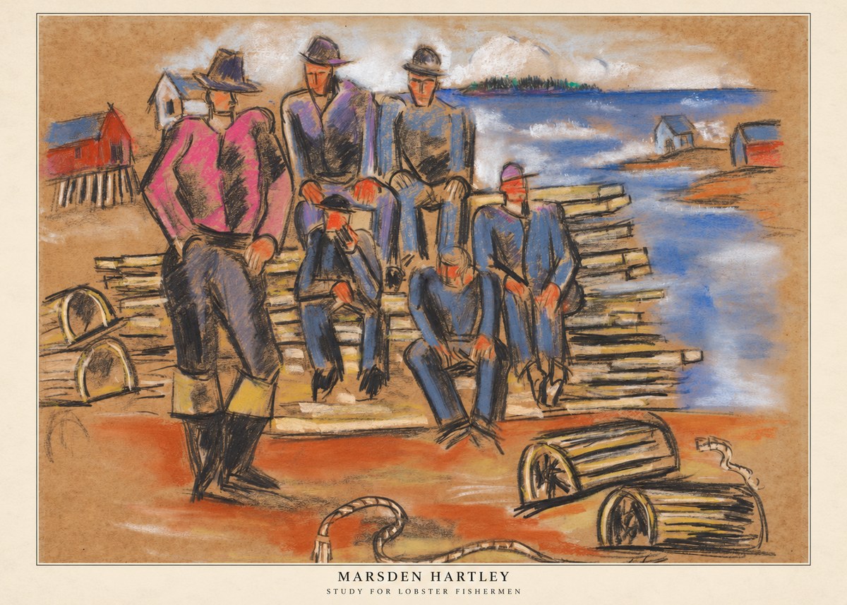 Marsden Hartley Study for 'Lobster Fishermen' No6 - Poster