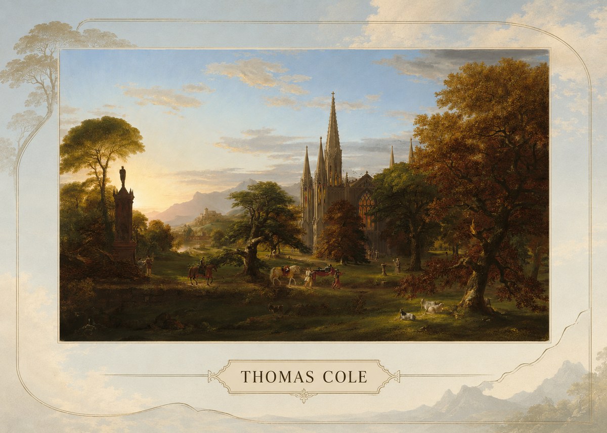 Thomas Cole The Architect's Dream No3 - Poster