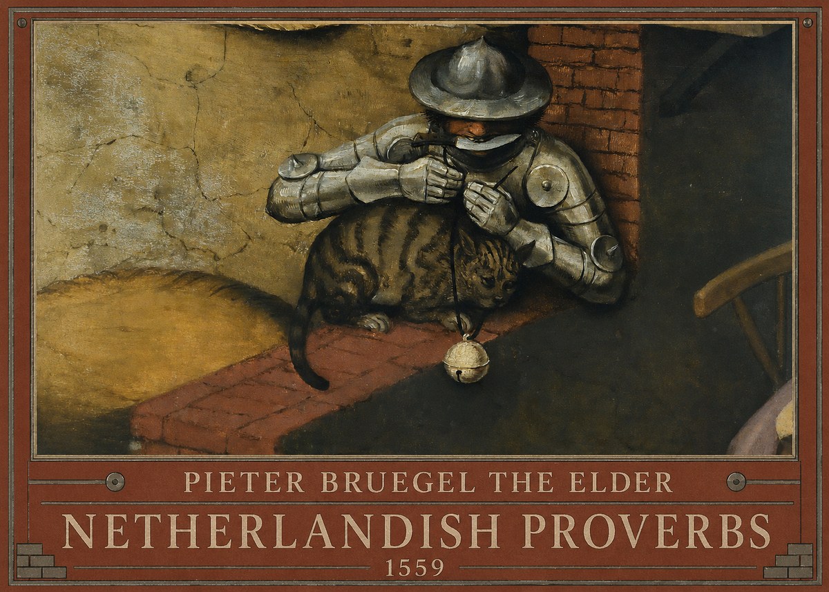 Pieter Bruegel Netherlandish Proverbs X No3 - Poster