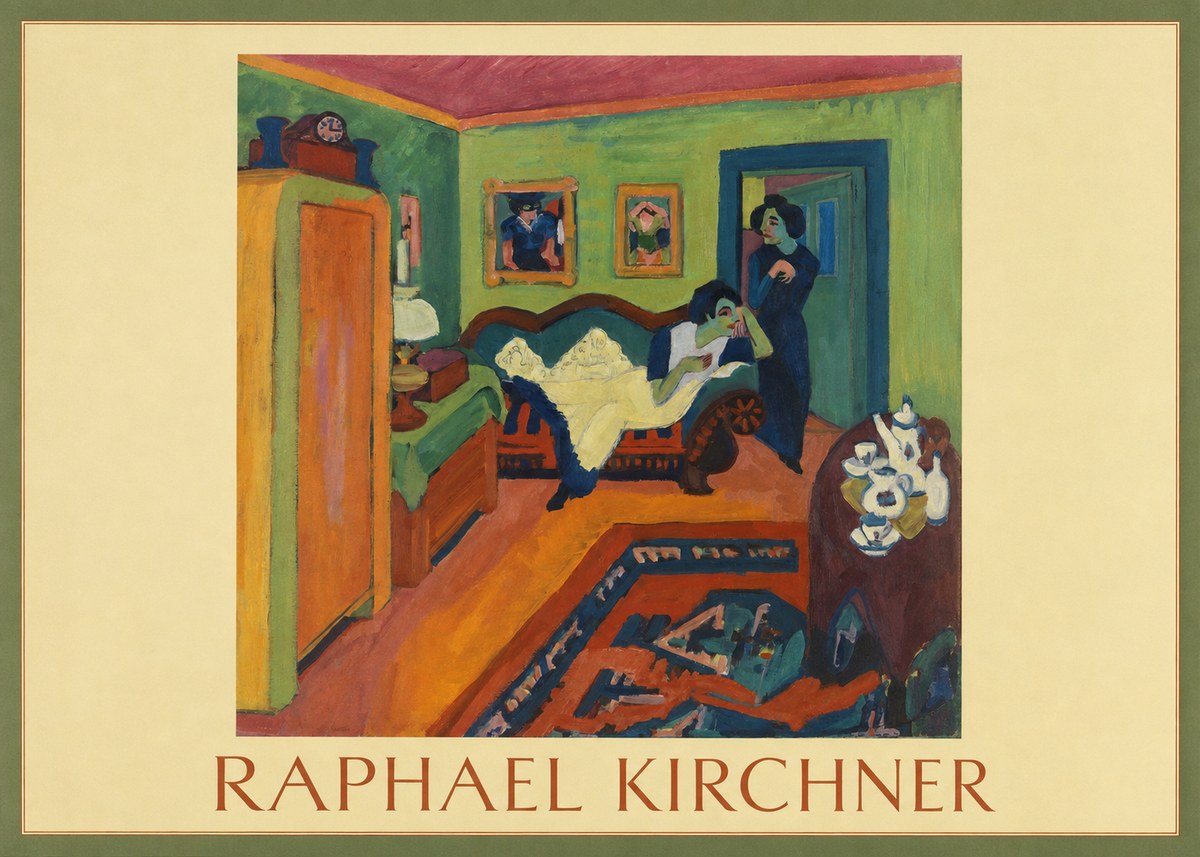 Raphael Kirchner Interior with Two Women No1 - Poster