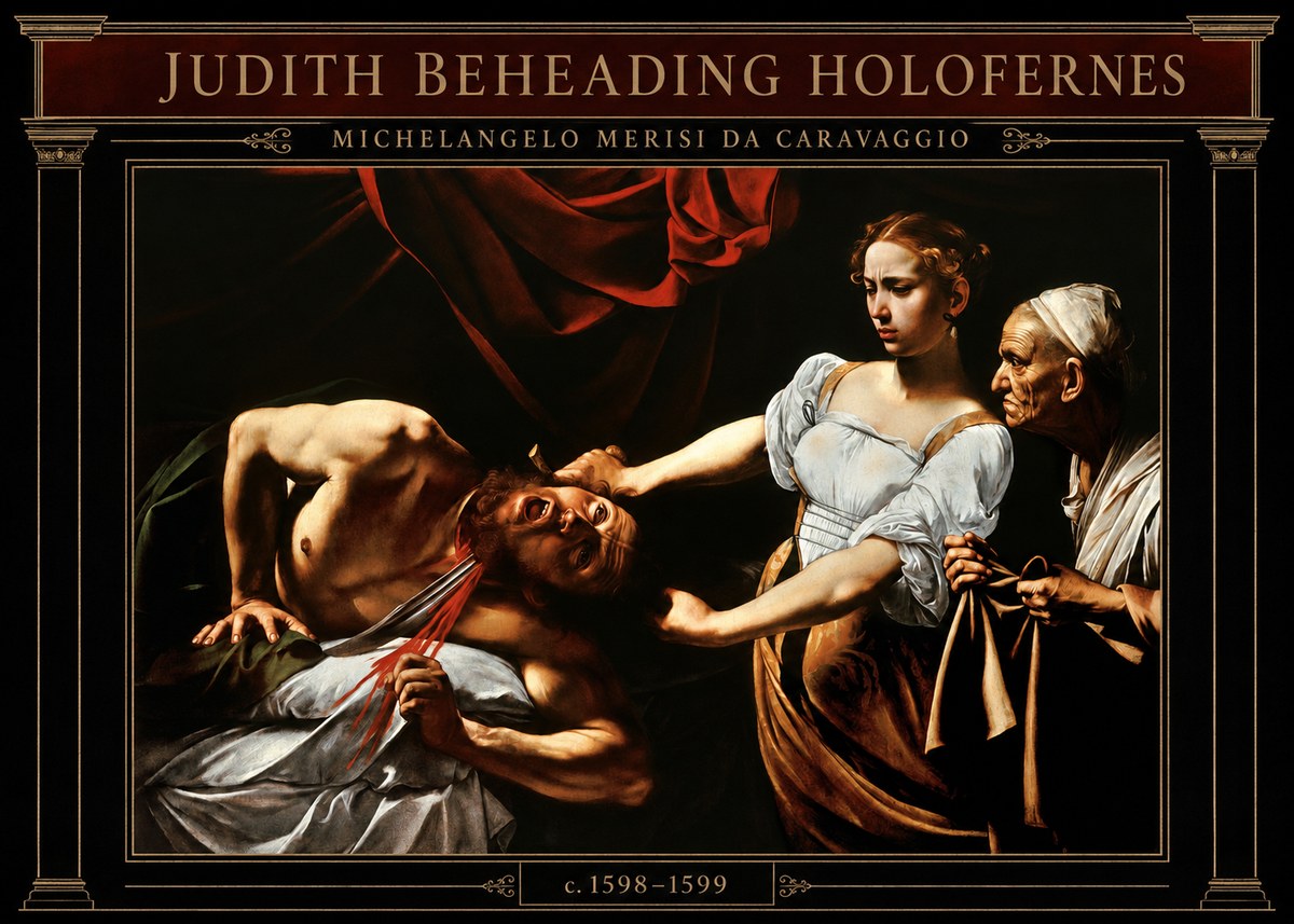 Michelangelo Merisi da Caravaggio Judith Beheading Holofernes IV No3 - Poster