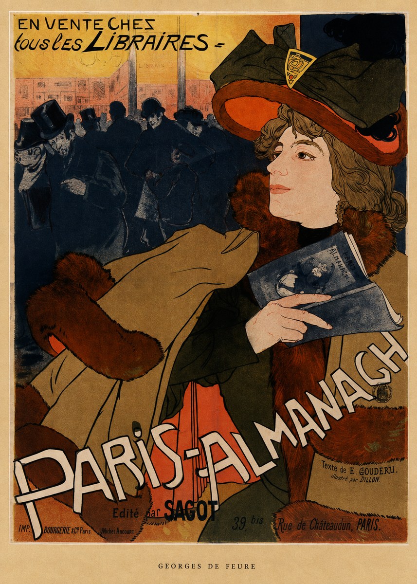 Georges de Feure Paris-almanach III No6 - Poster