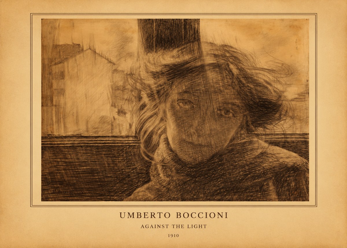 Umberto Boccioni Against the Light No3 - Poster