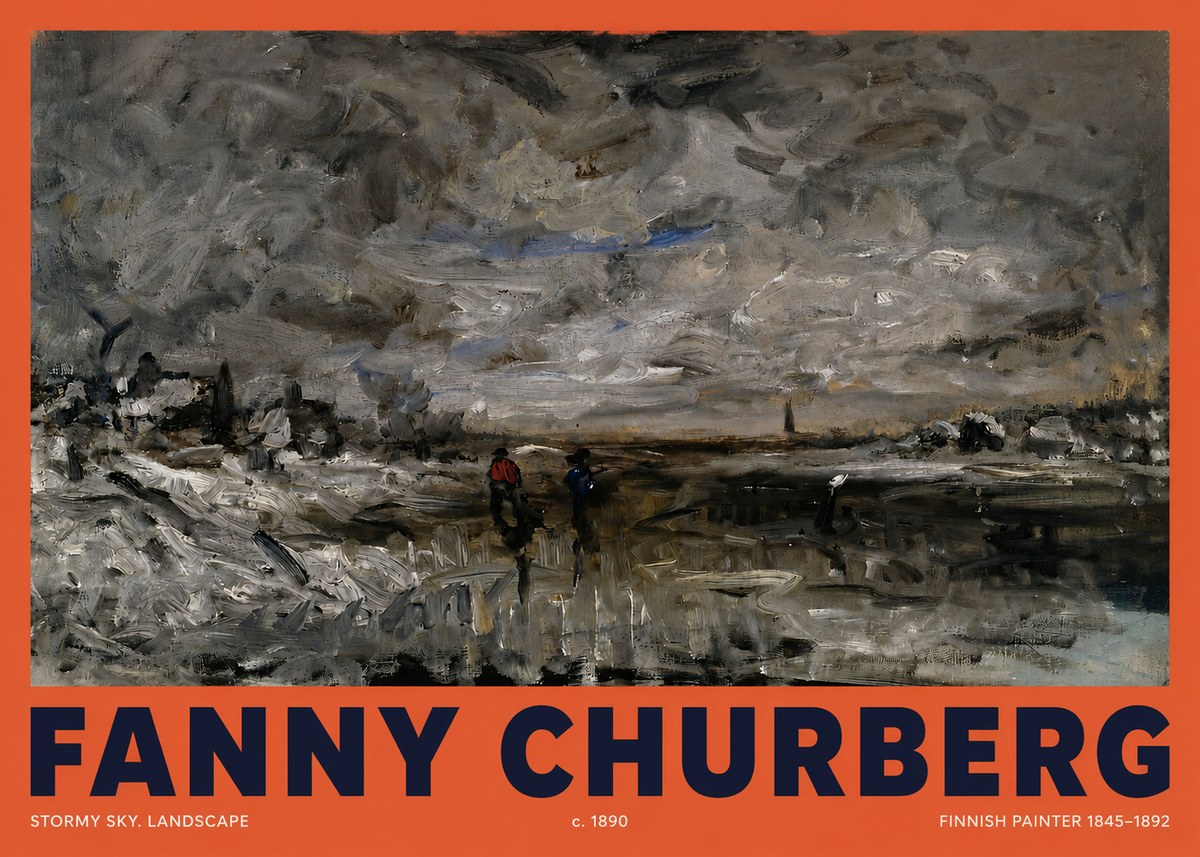Fanny Churberg Stormy Sky. Landscape No2 - Poster