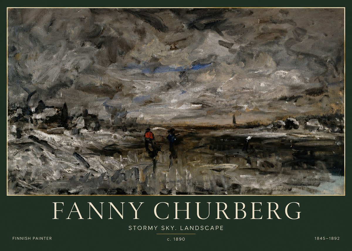 Fanny Churberg Stormy Sky. Landscape No3 - Poster