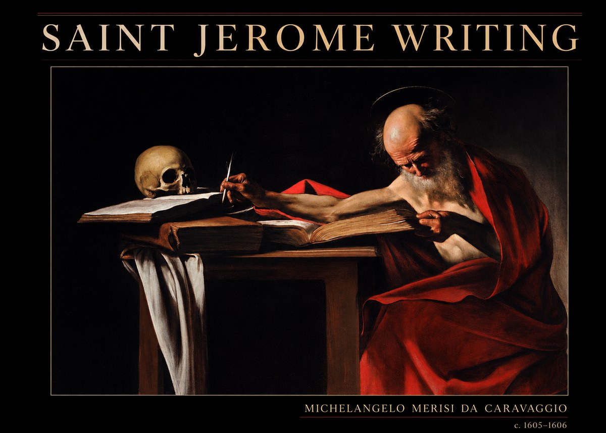 Michelangelo Merisi da Caravaggio Saint Jerome Writing IV No6 - Poster