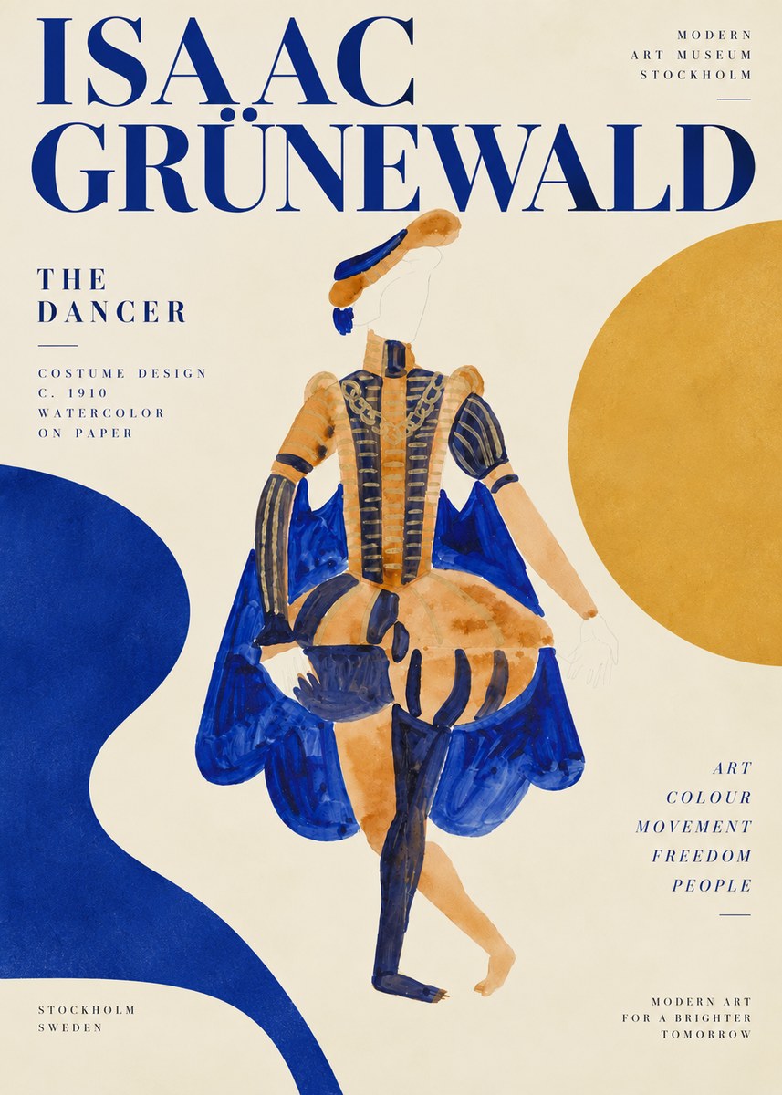 Isaac Grünewald Costume Design XV No5 - Poster