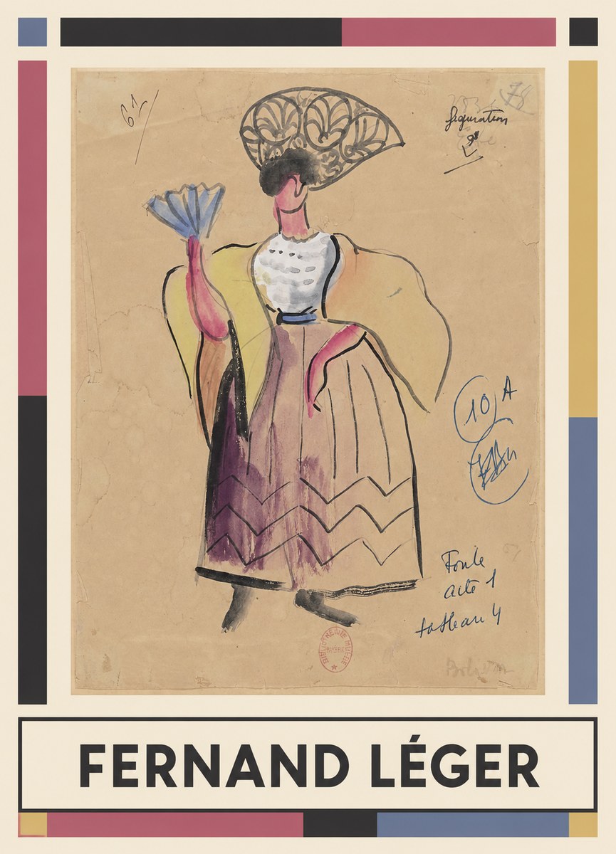 Fernand Léger Foule Acte 1 Tableau 4 No1 - Poster