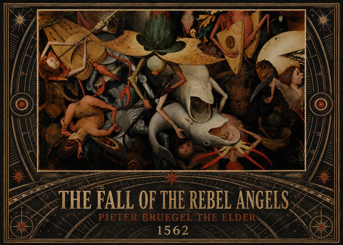 Pieter Bruegel The Fall of the Rebel Angels VI No5 - Poster