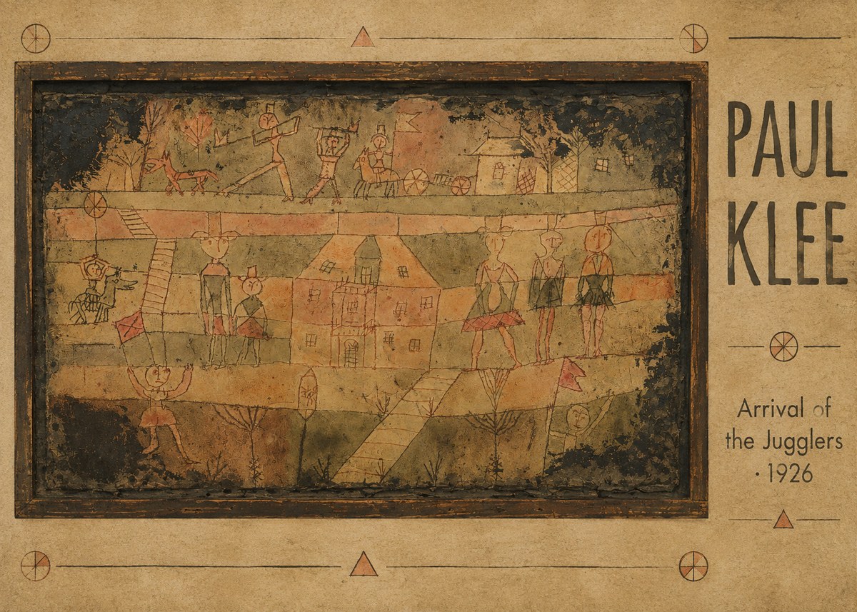 Paul Klee Arrival of the Jugglers No5 - Poster