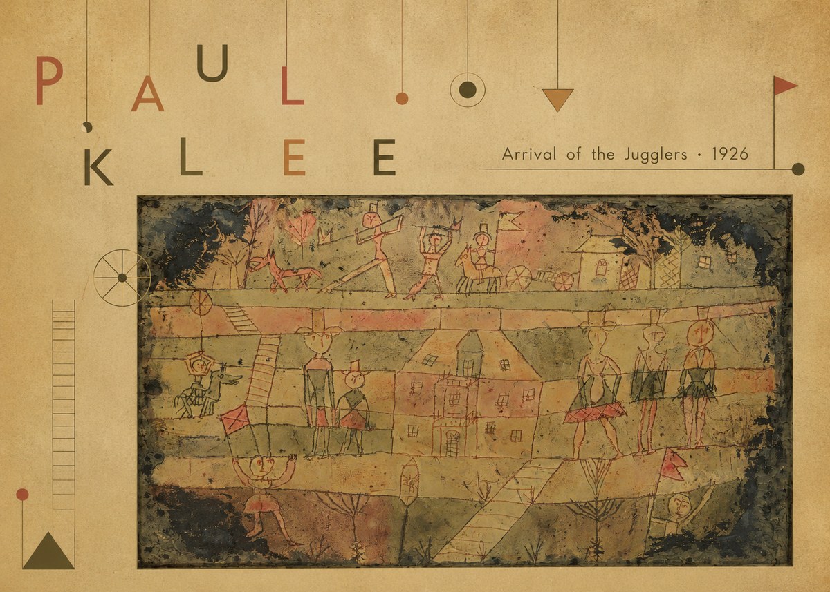 Paul Klee Arrival of the Jugglers No6 - Poster