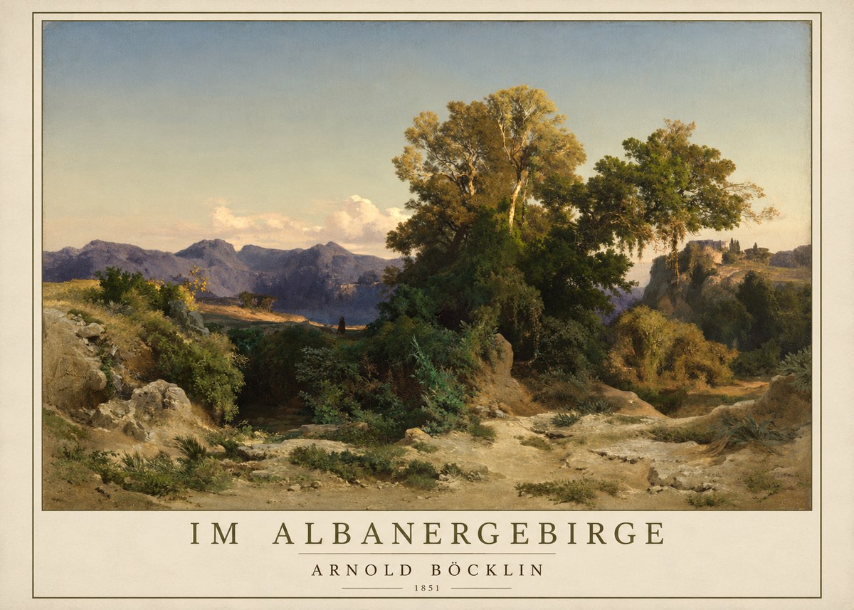 Arnold Böcklin Im Albanergebirge No1 - Poster