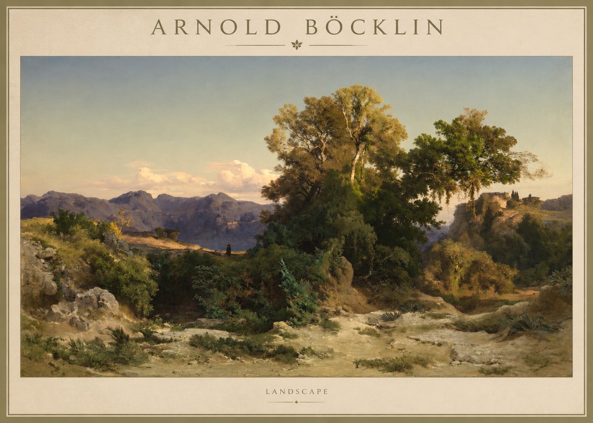 Arnold Böcklin Im Albanergebirge No5 - Poster
