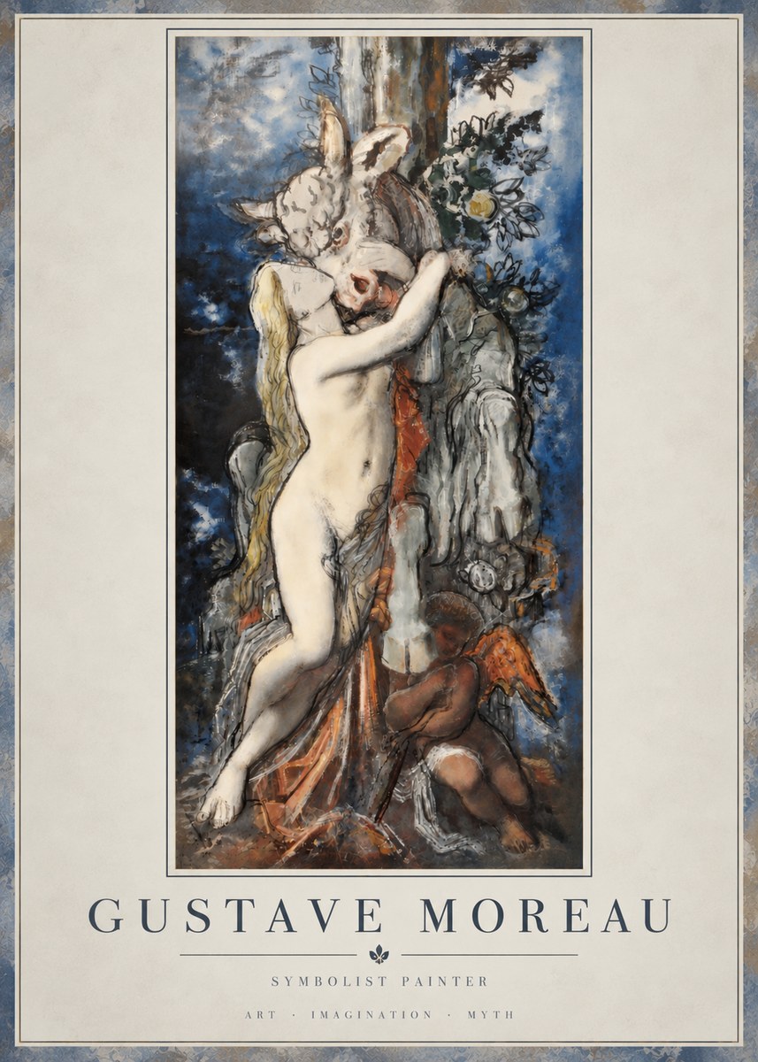 Gustave Moreau Europe and the Bull No4 - Poster