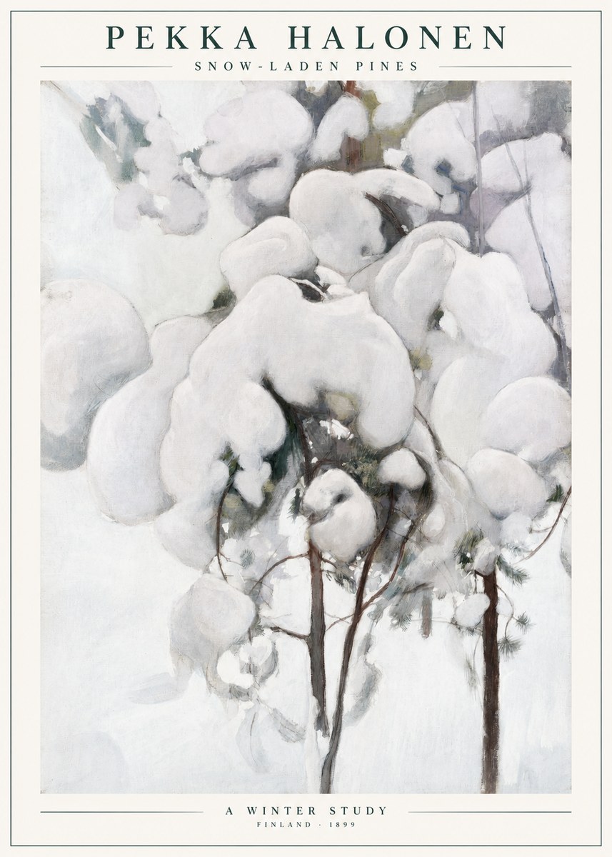 Pekka Halonen Snow-laden Pines No1 - Poster