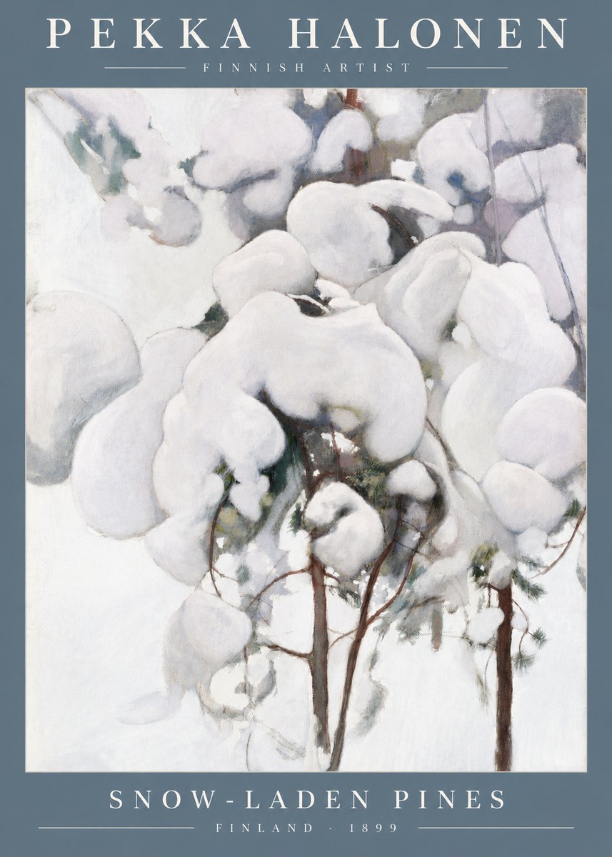 Pekka Halonen Snow-laden Pines No3 - Poster