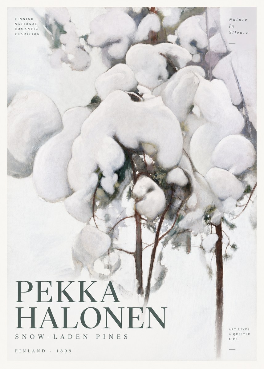 Pekka Halonen Snow-laden Pines No4 - Poster