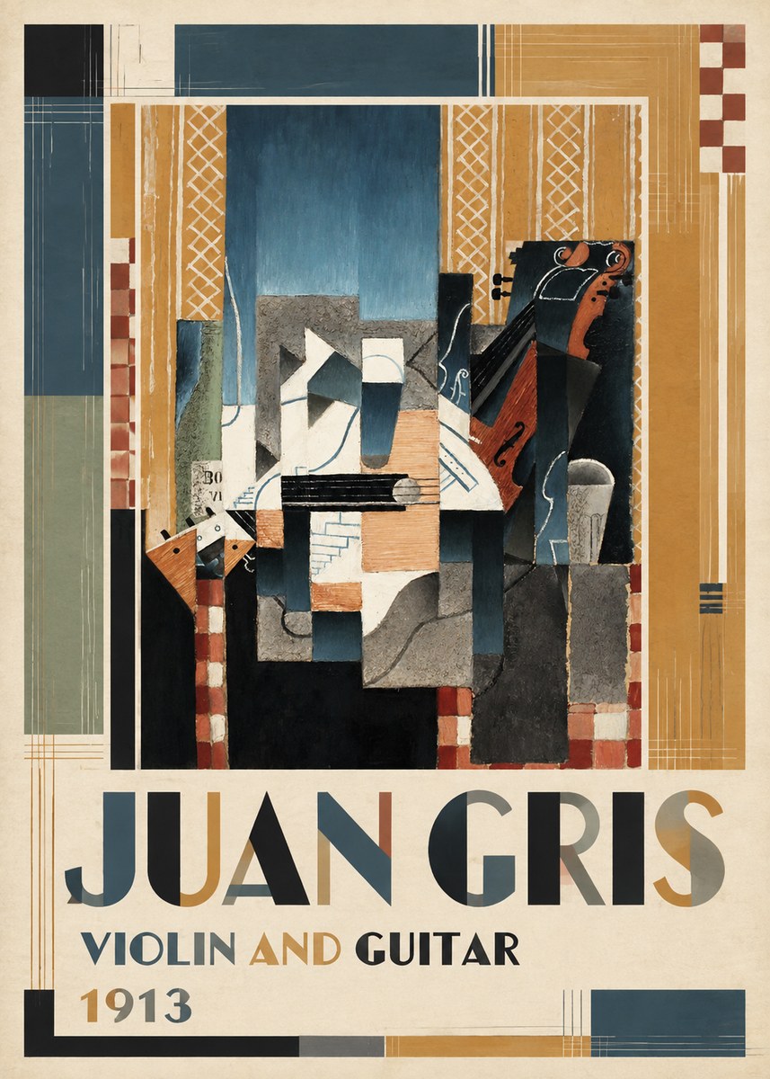 Juan Gris Violin and Guitar I No1 - Poster