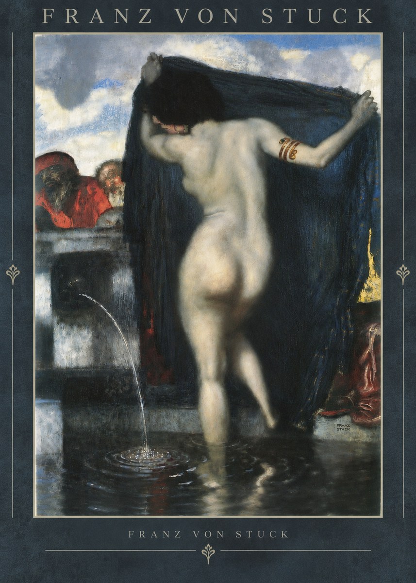 Franz von Stuck Susanna and the Elders No5 - Poster