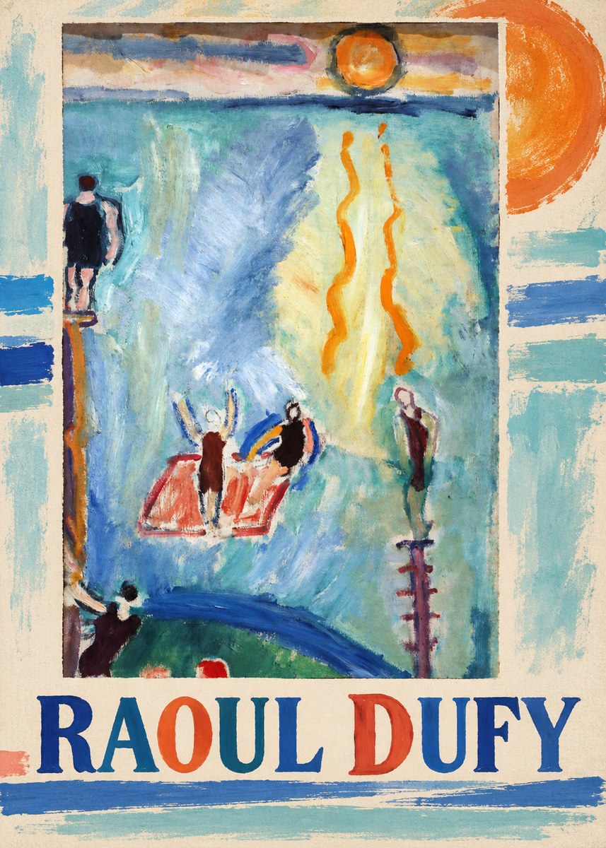 Raoul Dufy The Swimmers No6 - Poster