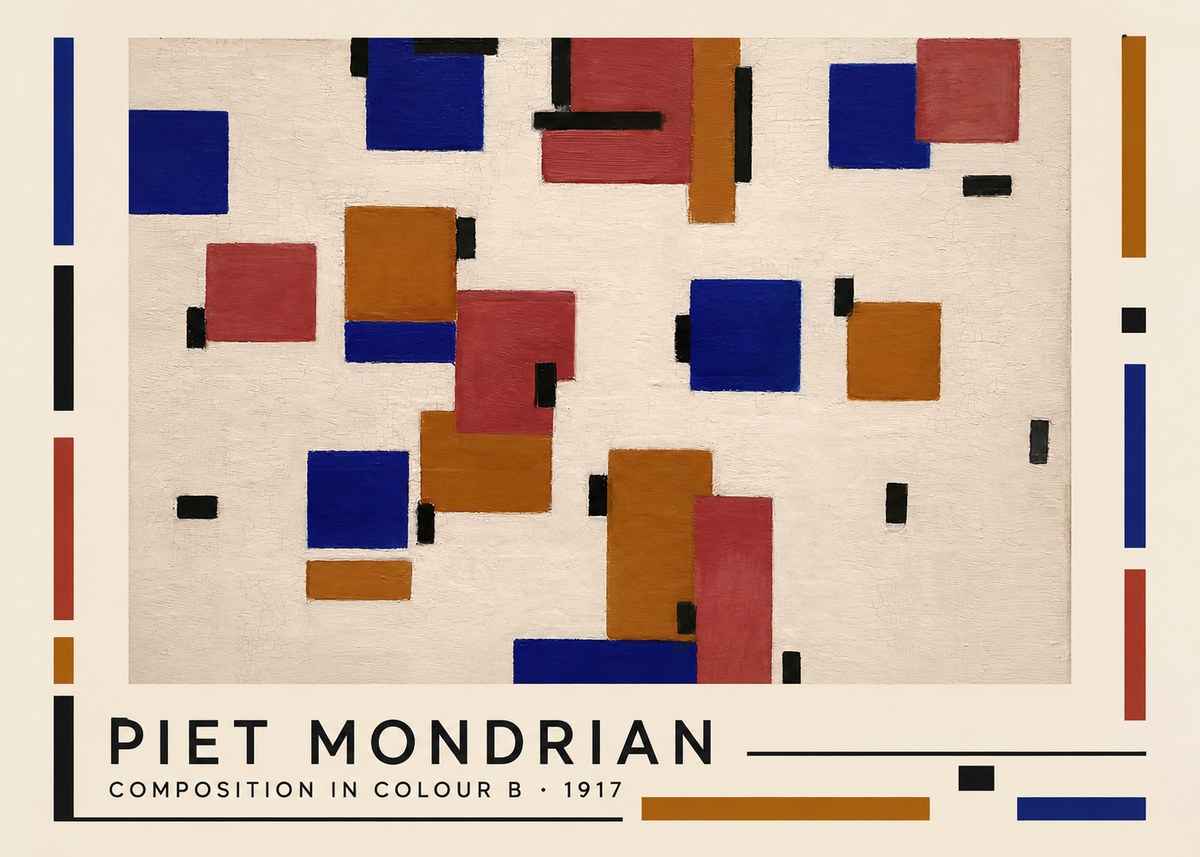 Piet Mondrian Composition in Colour B No1 - Poster