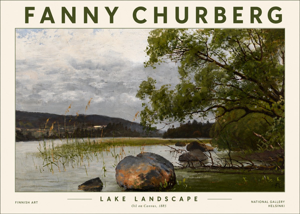 Fanny Churberg Lake Landscape No6 - Poster