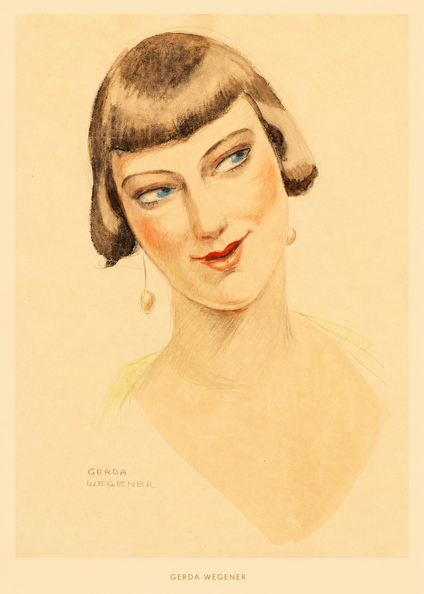 Gerda Wegener Portrait of a Lady No6 - Poster