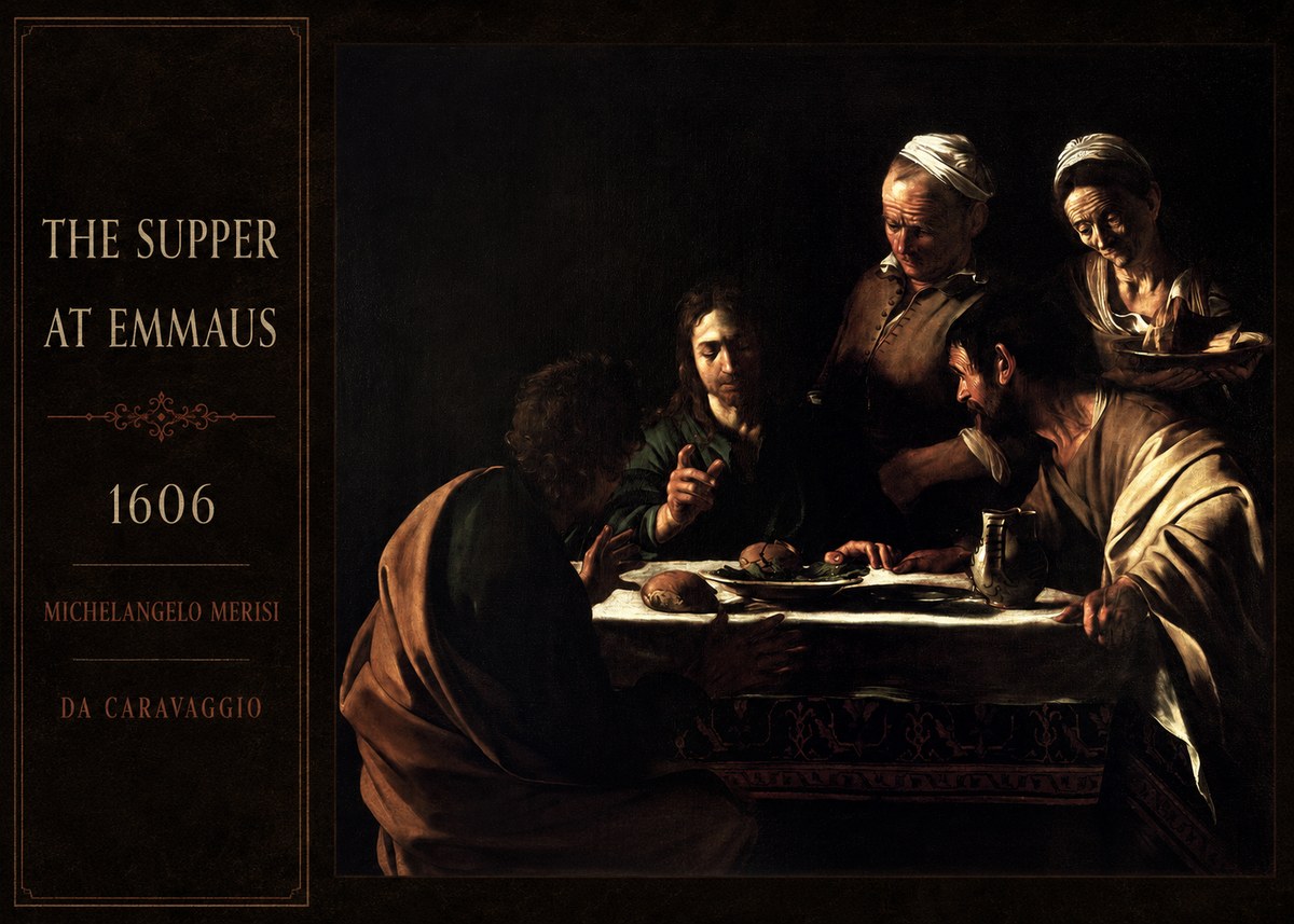 Michelangelo Merisi da Caravaggio The Supper at Emmaus II No2 - Poster