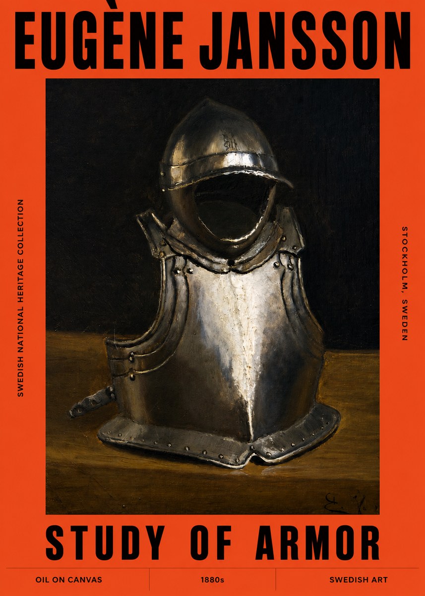 Eugène Jansson Study of Armor No2 - Poster