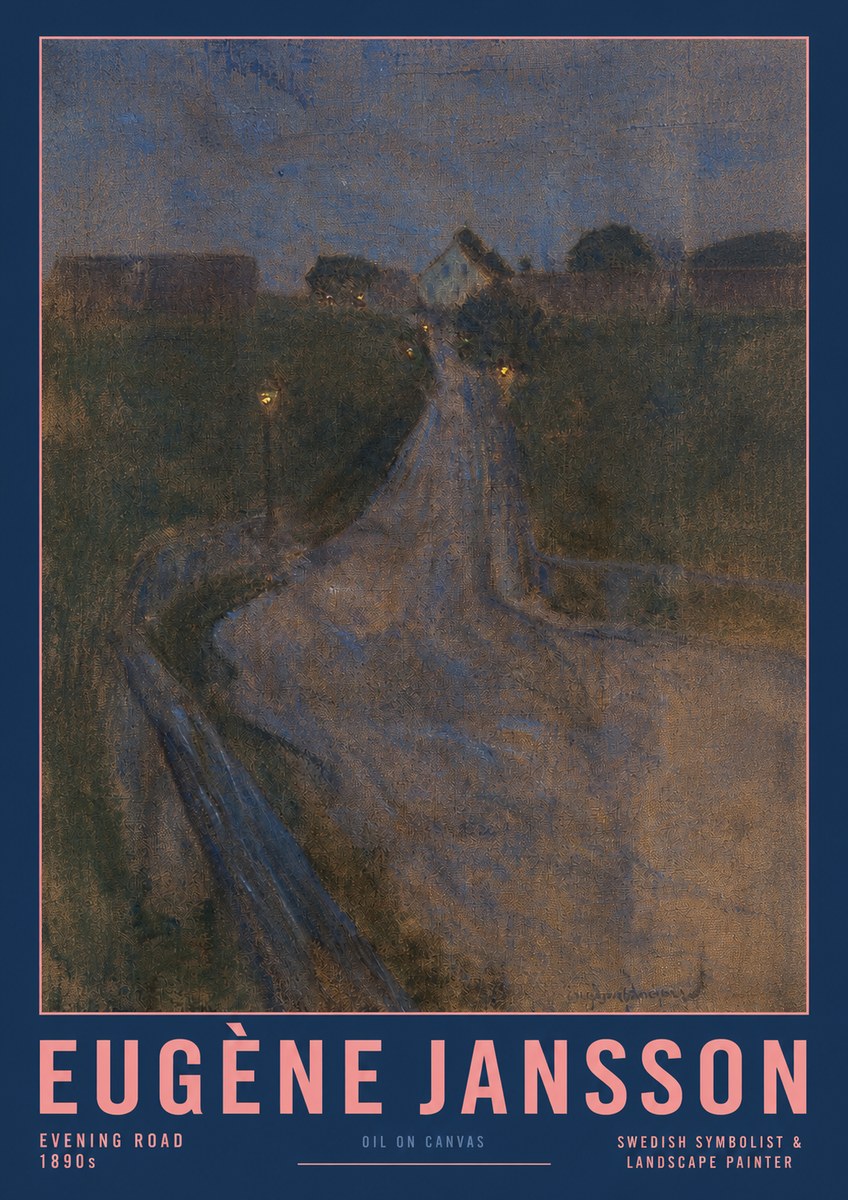 Eugène Jansson Evening Road No2 - Poster