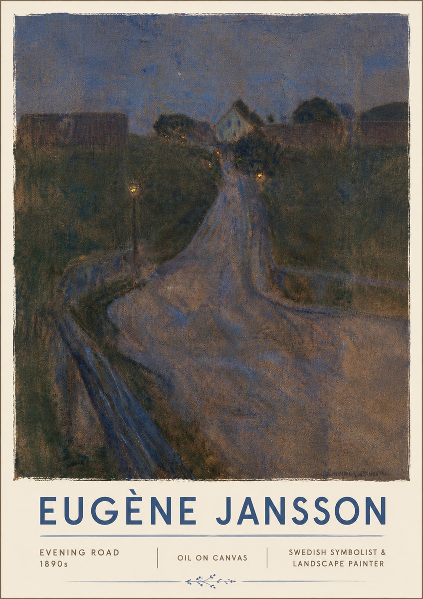Eugène Jansson Evening Road No6 - Poster
