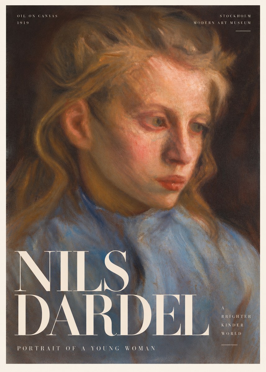 Nils Dardel Portrait of a Young Woman No6 - Poster