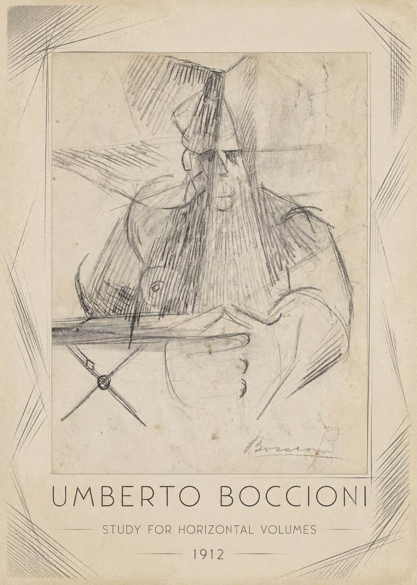 Umberto Boccioni Study for Horizontal Volumes No1 - Poster