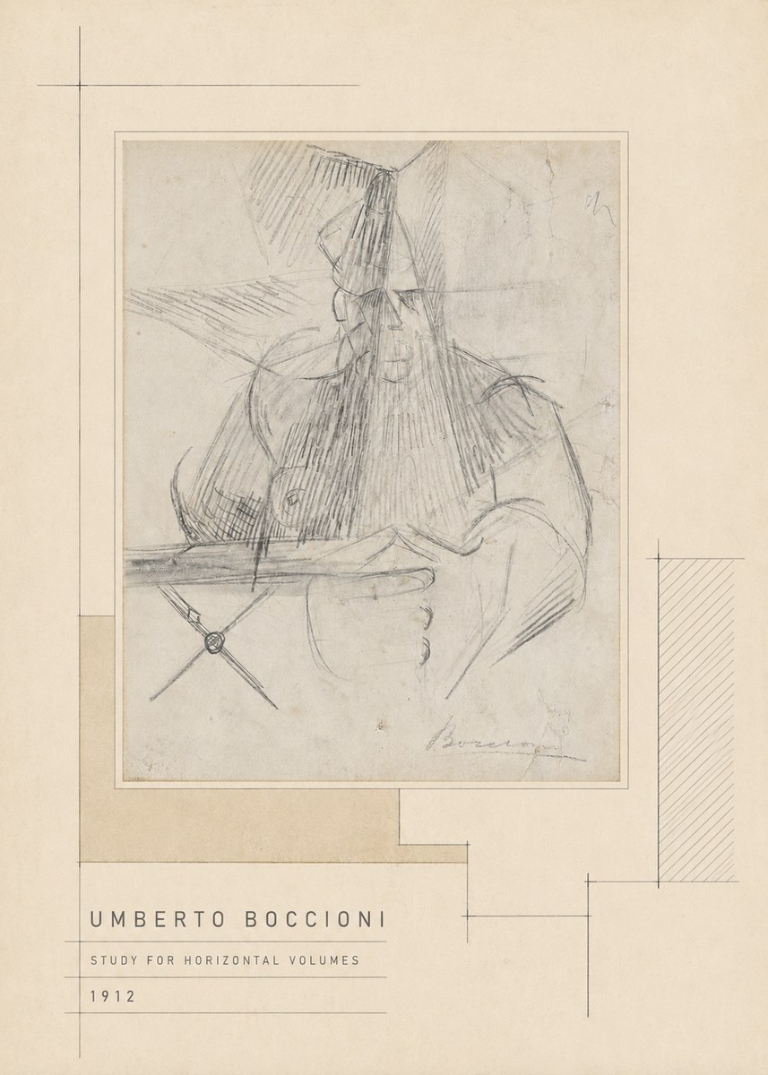 Umberto Boccioni Study for Horizontal Volumes No5 - Poster