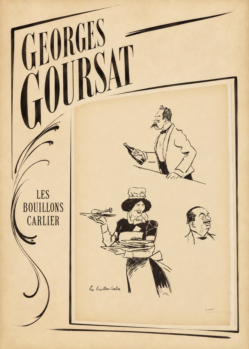Georges Goursat Les Bouillons Carlier II No2 - Poster