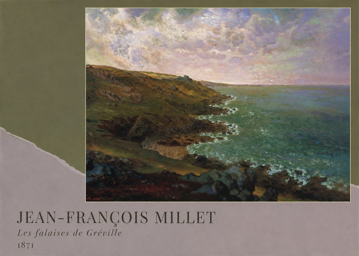Jean-François Millet Les Falaises De Gréville No2 - Poster