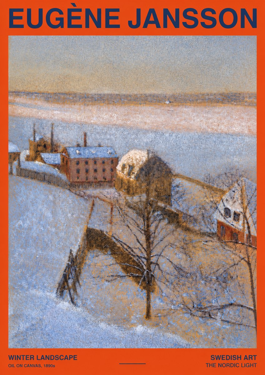 Eugène Jansson Winter Landscape No2 - Poster
