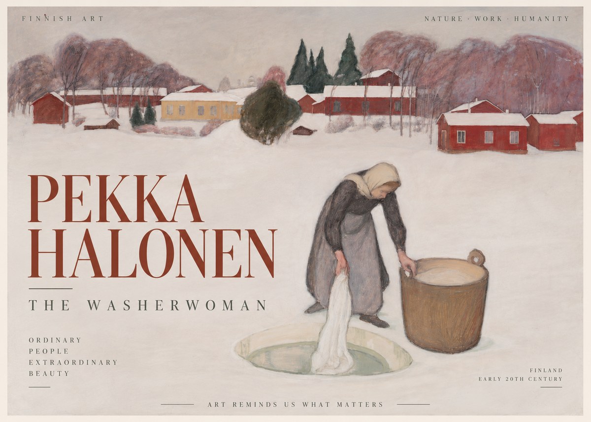 Pekka Halonen The Washerwoman No5 - Poster
