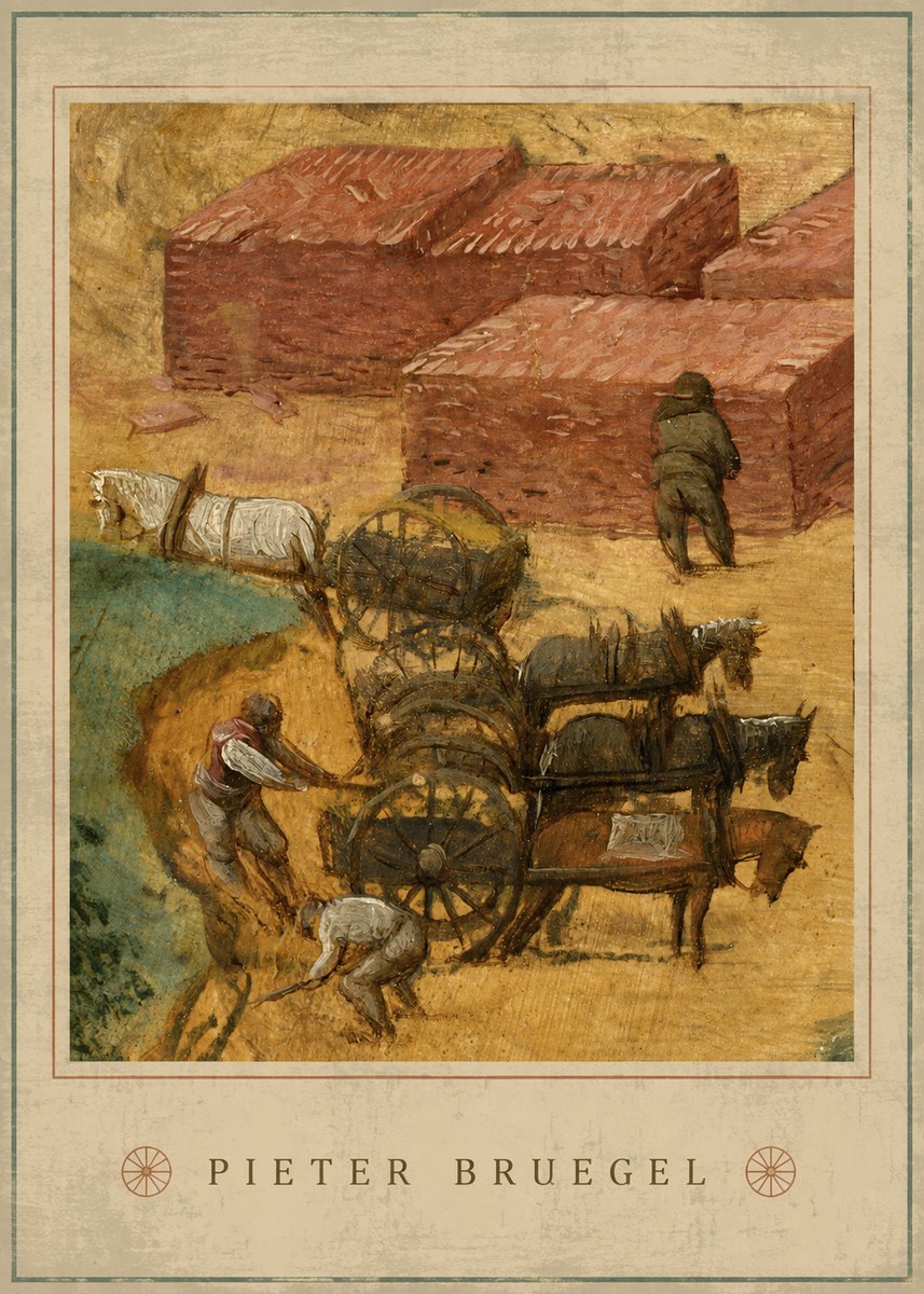 Pieter Bruegel The Brickmakers No4 - Poster